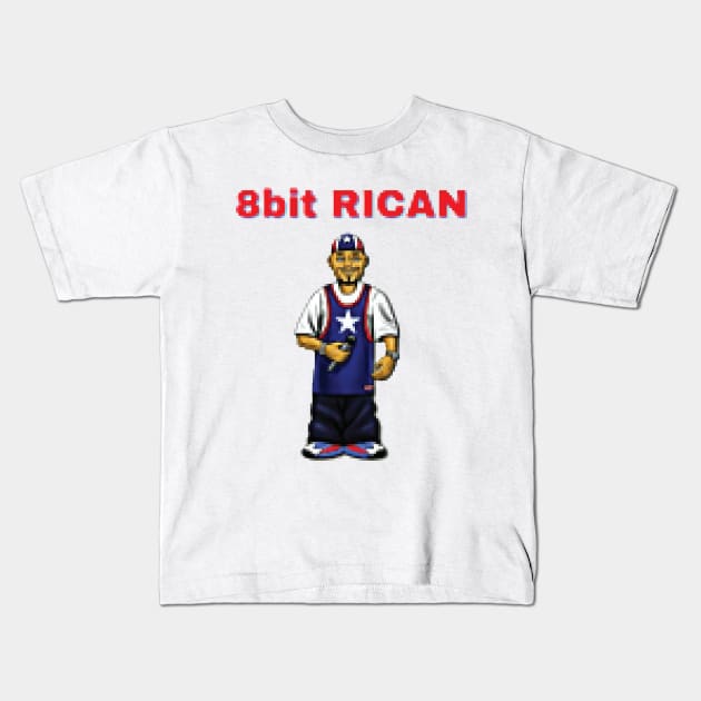 8Bit Rican Kids T-Shirt by oteroism